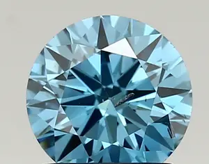 1.08ct FANCY VIVID  BLUE SI2 Round (IGI)