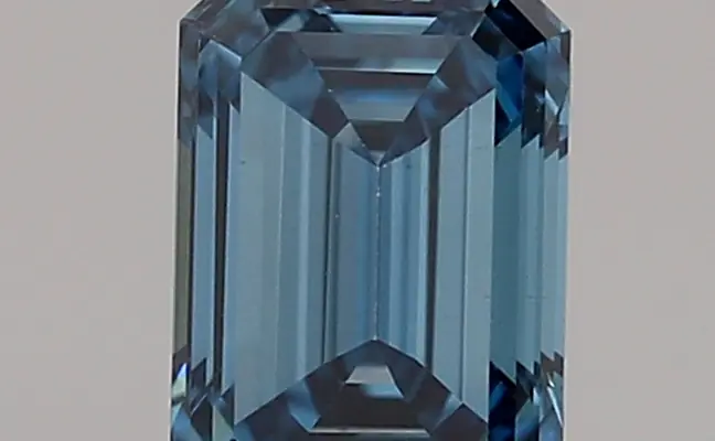 1.05ct FANCY VIVID  BLUE VS1 Emerald (IGI)