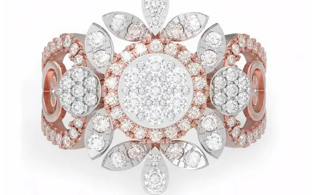 Malvika Ring (CI. Zaveri)- 0.86 CTW 91 PCS VS1 Lab Grown Round Diamond Ring