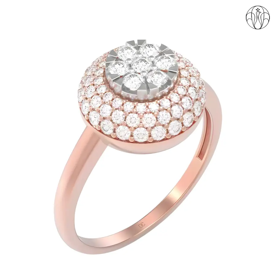 Gauri Ring (CI. Zaveri)- 0.637 CTW 73 PCS VS1 Lab Grown Round Diamond Ring