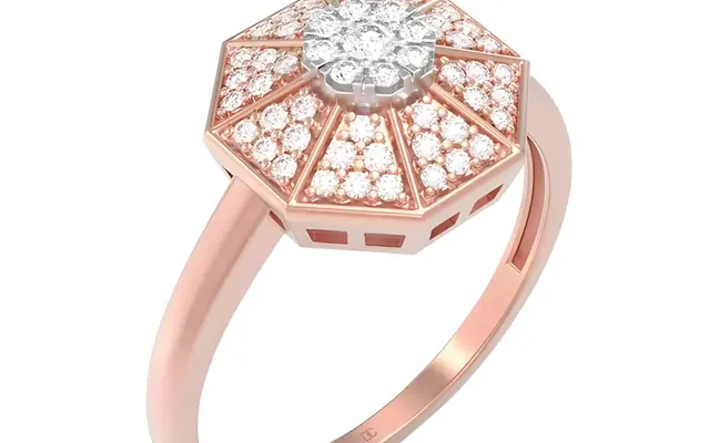 Kamakshi Ring (CI. Zaveri)- 0.281 CTW 57 PCS VS1 Lab Grown Round Diamond Ring
