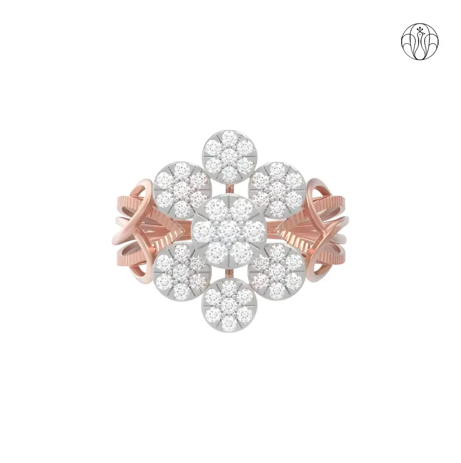 Utkarsh Ring (CI. Zaveri)- 0.651 CTW 49 PCS VS1 Lab Grown Round Diamond Ring