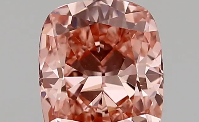 1.04ct FANCY VIVID  PINK VVS2 Cushion (IGI)