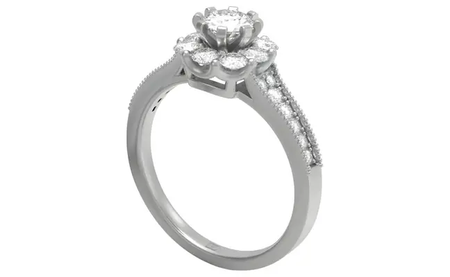 Ziya Ring(CI. Zaveri)- 1.04 CTW 23 PCS VS1 Lab Grown Round Diamond Ring