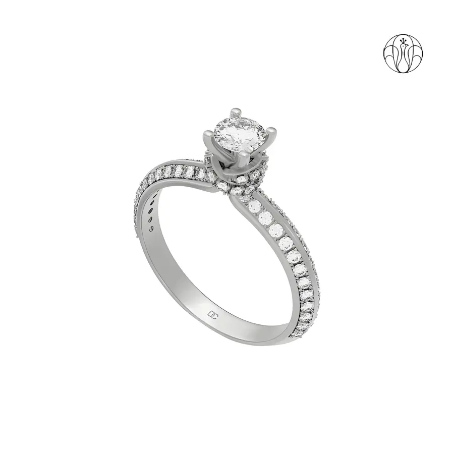 Liana Ring (CI. Zaveri)- 0.812 CTW 73 PCS VS1 Lab Grown Round Diamond Ring