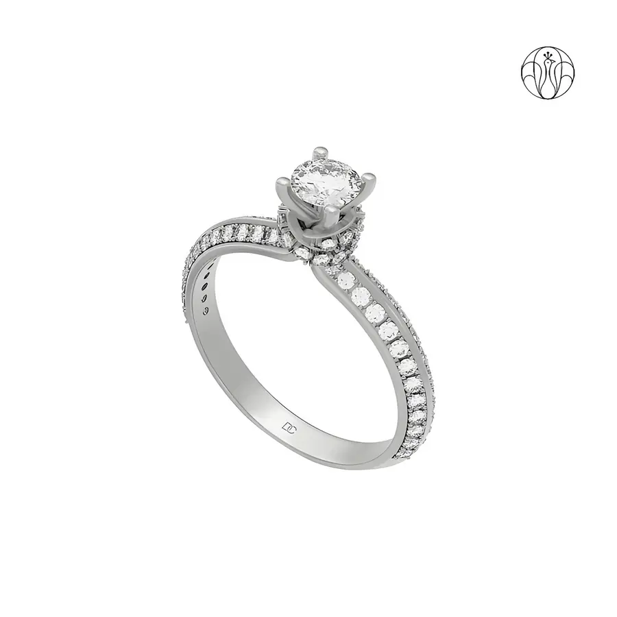 Liana Ring (CI. Zaveri)- 0.812 CTW 73 PCS VS1 Lab Grown Round Diamond Ring