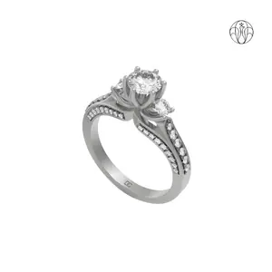 Serena Ring(CI. Zaveri)- 1.024 CTW 51 PCS VS1 Lab Grown Round Diamond Ring