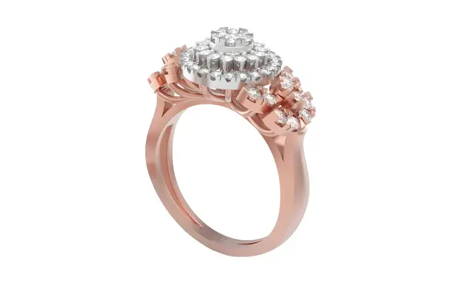 Tanirika Ring (CI. Zaveri)-  0.753 CTW 63 PCS VS1 Lab Grown Round Diamond Ring