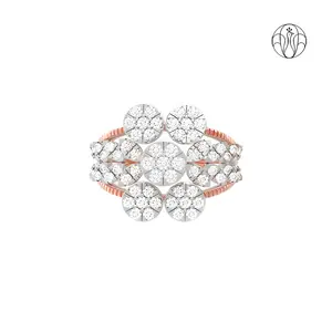 Samriddhi Ring (CI. Zaveri)- 0.987 CTW 67 PCS VS1 Lab Grown Round Diamond Ring