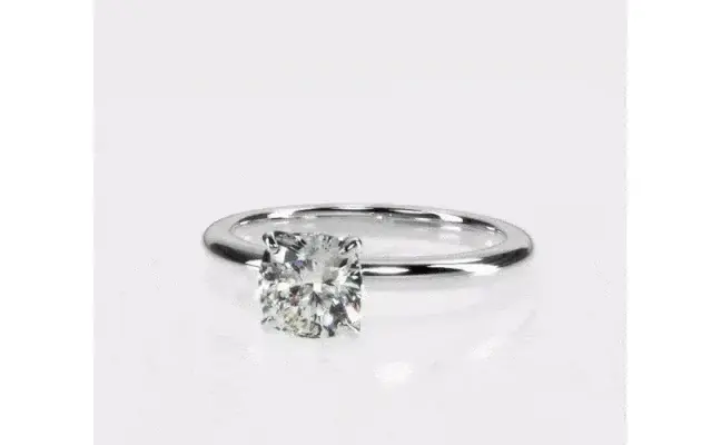 1 Carat Cushion Engagement Diamond Solitaire Ring
