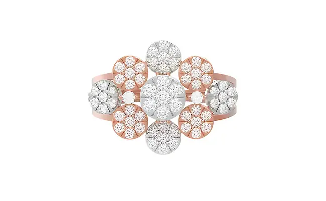 Krishna Ring (CI. Zaveri)- 00.738 CTW 67 PCS VS1 Lab Grown Round Diamond Ring