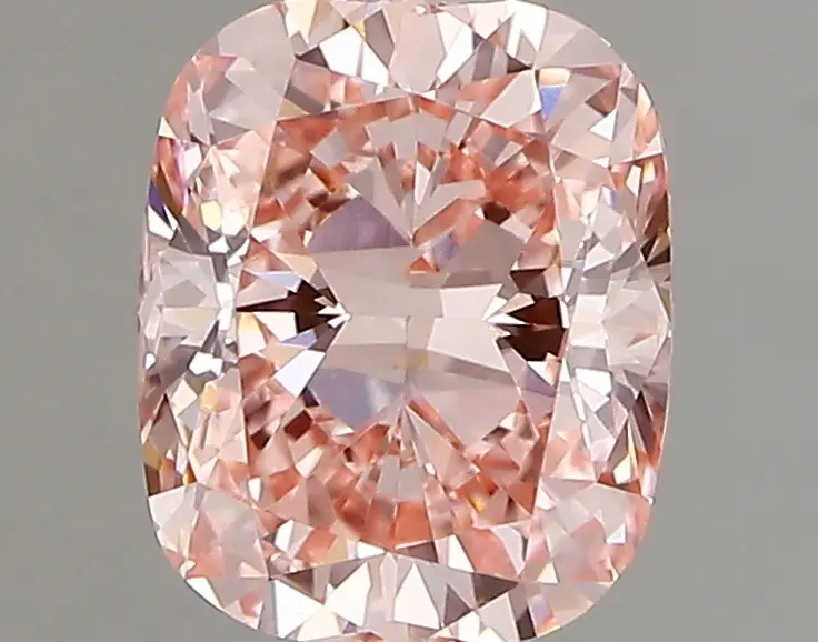 1.02ct FANCY VIVID  PINK VVS1 Cushion (IGI)