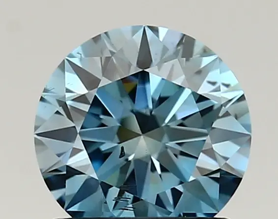 1.02ct FANCY VIVID  BLUE SI1 Round (IGI)
