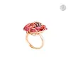 Aurelia Bloom Ring (CI. Zaveri)- Pink 3D floral cluster ring, image 2