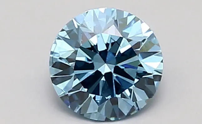 0.99ct FANCY VIVID  BLUE VS2 Round (IGI)