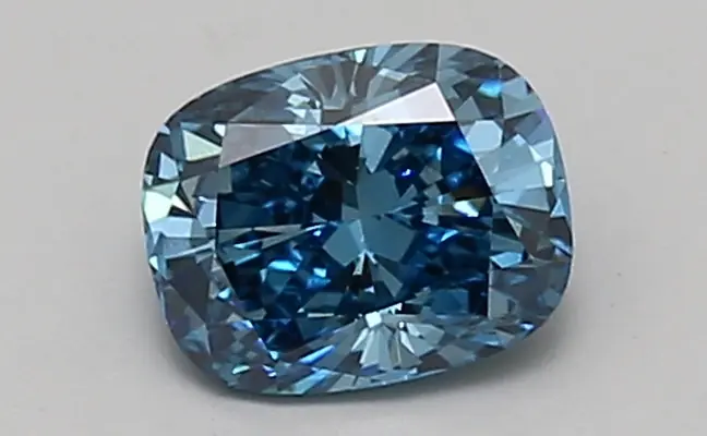 0.98ct FANCY VIVID  BLUE VS1 Cushion (IGI)