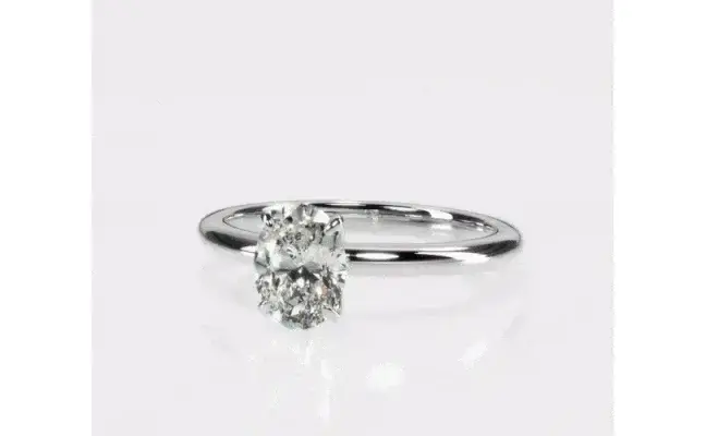 Stunning 1.03 Carat Oval Cut Natural Diamond Solitaire Ring - Engagement Ring