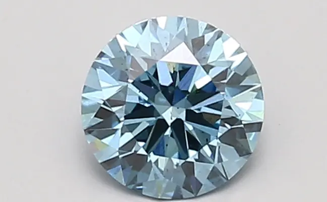 0.97ct FANCY VIVID  BLUE SI1 Round (IGI)