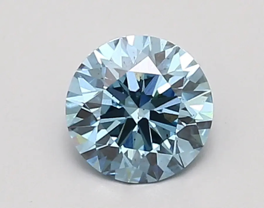 0.97ct FANCY VIVID  BLUE SI1 Round (IGI)