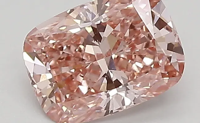 0.96ct FANCY VIVID  PINK VS1 Cushion (IGI)