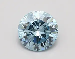 0.96ct FANCY VIVID  BLUE SI1 Round (IGI)