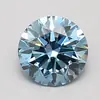 0.95ct FANCY VIVID  BLUE SI1 Round (IGI), image 1