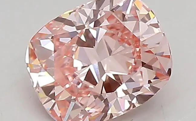 0.94ct FANCY VIVID  PINK VVS2 Cushion (IGI)