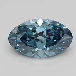 0.94ct FANCY VIVID  BLUE VVS2 Moval (IGI)