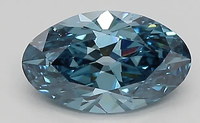 0.94ct FANCY VIVID  BLUE VVS2 Moval (IGI)