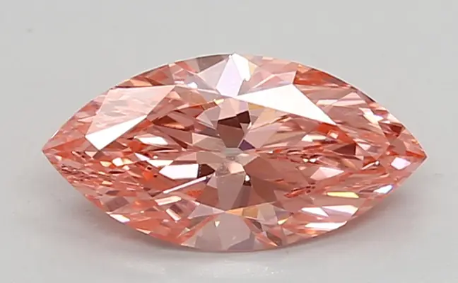 0.94ct FANCY VIVID  PINK VVS1 Marquise Old Miner (IGI)