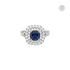 Diana Sapphire Ring (CI. Zaveri)- 0.7 CTW 72 PCS VS1 Lab Grown Round Diamond Ring, image 1