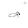 Diana Sapphire Ring (CI. Zaveri)- 0.7 CTW 72 PCS VS1 Lab Grown Round Diamond Ring, image 3