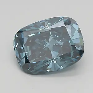 0.92ct FANCY VIVID  BLUE VS1 Cushion (IGI)