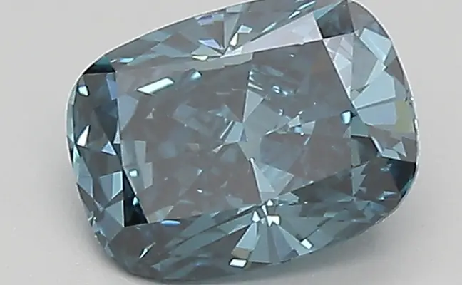 0.92ct FANCY VIVID  BLUE VS1 Cushion (IGI)