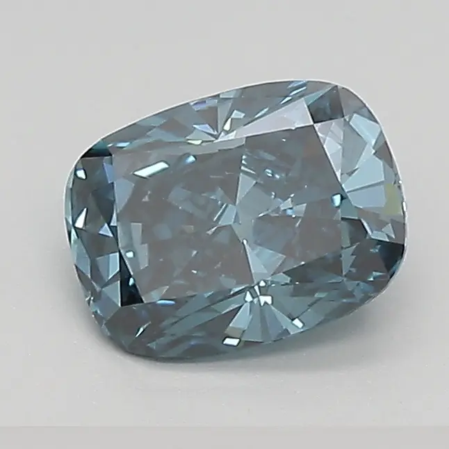 0.92ct FANCY VIVID  BLUE VS1 Cushion (IGI)