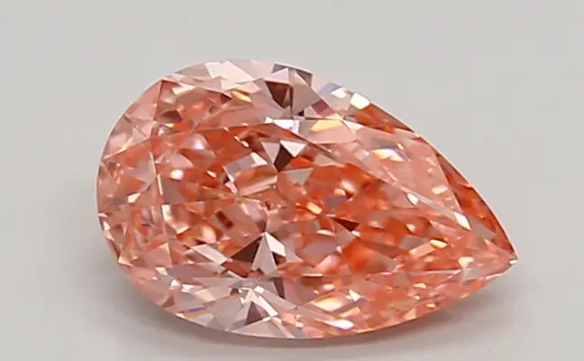 0.92ct FANCY VIVID  PINK VVS2 Pear (IGI)