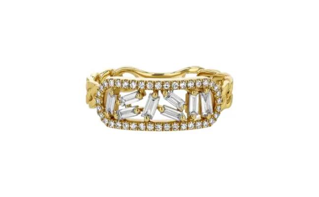 Ruhani Ring (CI. Zaveri)-  0.608 CTW 39 PCS VS1 Lab Grown Diamond White Gold Ring