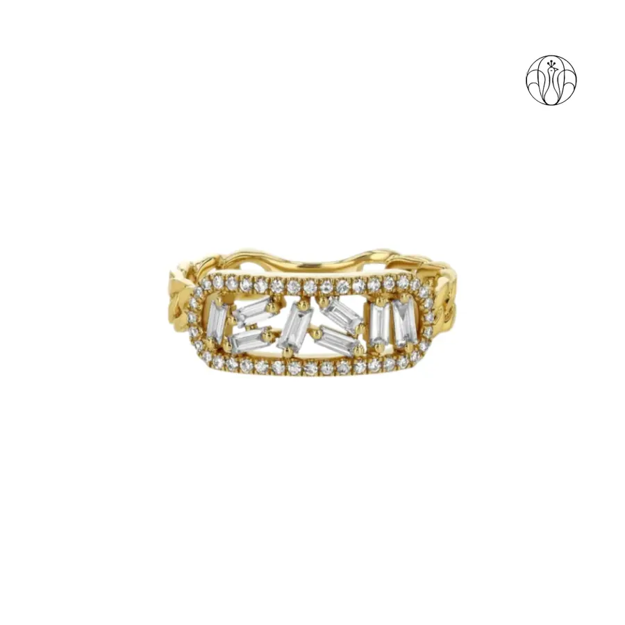 Ruhani Ring (CI. Zaveri)-  0.608 CTW 39 PCS VS1 Lab Grown Diamond White Gold Ring
