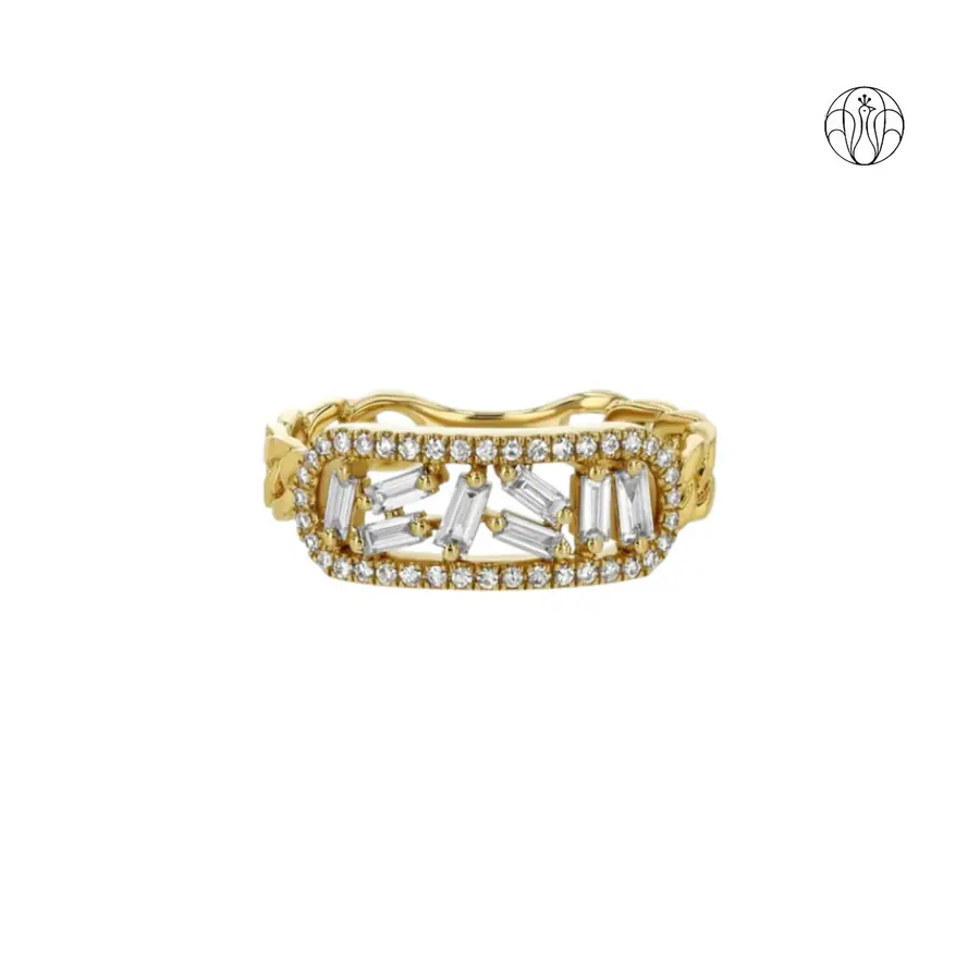 Ruhani Ring (CI. Zaveri)-  0.608 CTW 39 PCS VS1 Lab Grown Diamond White Gold Ring