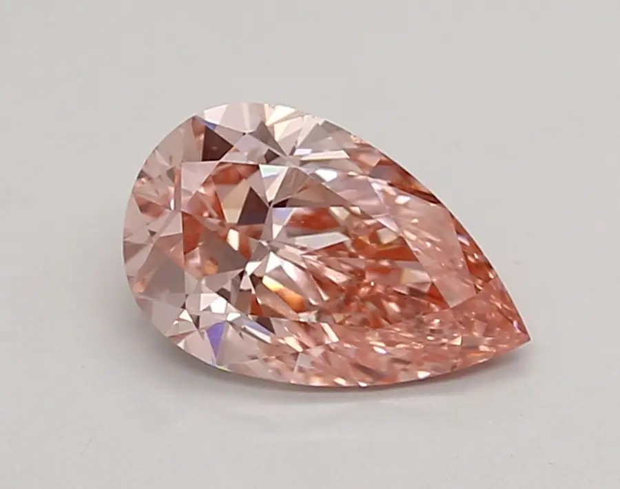 0.91ct FANCY VIVID  PINK VVS2 Pear (IGI)