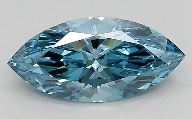 0.91ct FANCY VIVID  BLUE VS1 Marquise (IGI)