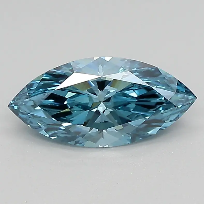 0.91ct FANCY VIVID  BLUE VS1 Marquise (IGI)