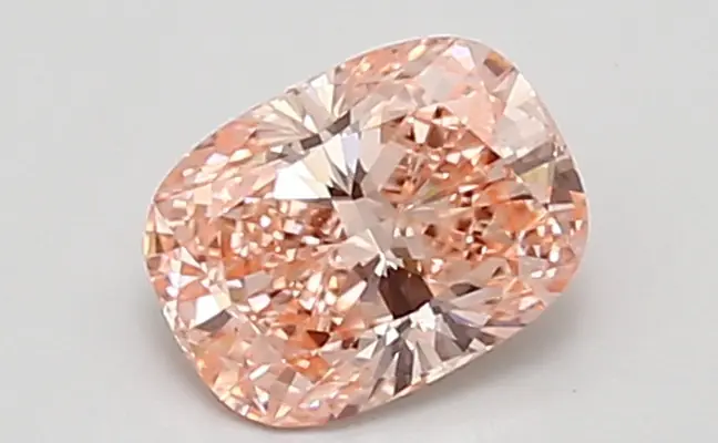0.91ct FANCY VIVID  PINK VVS2 Cushion (IGI)