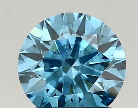 0.91ct FANCY VIVID  BLUE SI1 Round (IGI)