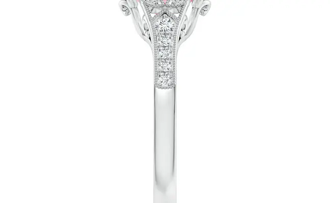 Classic Vintage Oval Pink Diamond Ring