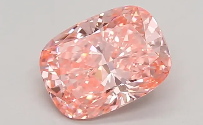 0.90ct FANCY VIVID  PINK VS1 Cushion (IGI)