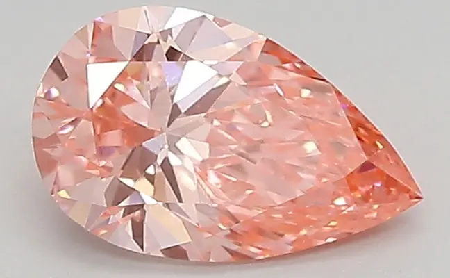 0.90ct FANCY VIVID  PINK VVS2 Pear (IGI)