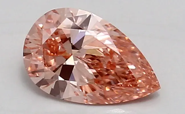 0.90ct FANCY VIVID  PINK VVS2 Pear (IGI)