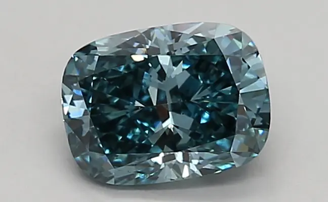 0.90ct FANCY VIVID  BLUE VS1 Cushion (IGI)