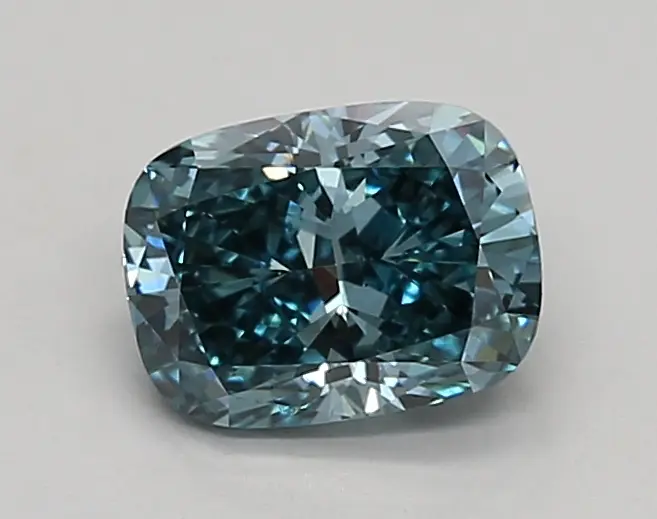 0.90ct FANCY VIVID  BLUE VS1 Cushion (IGI)